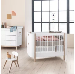 Lit Bébé évolutif 5 En 1 Mini+ Wood - Blanc/Chêne -LES ENFANTS DU DESIGN Soldes 041425 wood mini chene oliver furniture 13 1264x1234
