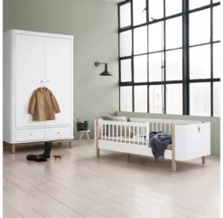 Lit Bébé évolutif 5 En 1 Mini+ Wood - Blanc/Chêne -LES ENFANTS DU DESIGN Soldes 041425 wood mini chene oliver furniture 16 1264x1234