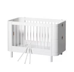 Lit Bébé évolutif 5 En 1 Mini+ Wood - Blanc -LES ENFANTS DU DESIGN Soldes 041426 wood mini blanc oliver furniture 3 1264x1234
