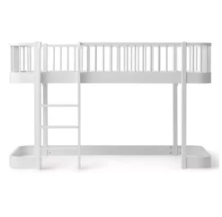 Lit Mezzanine Mi-haut Wood Original - Blanc