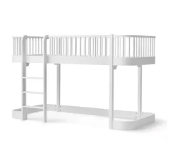 Lit Mezzanine Mi-haut Wood Original - Blanc -LES ENFANTS DU DESIGN Soldes 041427 lit mi haut wood original blanc oliver furniture 3 1264x1234