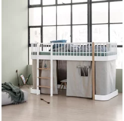 Rideau Pour Lit Mezzanine Mi-haut Wood - Naturel -LES ENFANTS DU DESIGN Soldes 041431 rideau nature 3 1264x1234