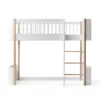 Lit Junior Mezzanine Mi-haut Mini+ Wood - Blanc/Chêne -LES ENFANTS DU DESIGN Soldes 041447 lit mezzanine junior wood mini chene oliver furniture 1a 1264x1234