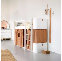 Lit Junior Mezzanine Mi-haut Mini+ Wood - Blanc -LES ENFANTS DU DESIGN Soldes 041448 lit mezzanine junior wood mini blanc oliver furniture 5 1264x1234