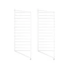 Pack 2 Portants Muraux Au Sol 115 X 30 Cm - Blanc