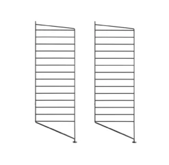 Pack 2 Portants Muraux Au Sol 115 X 30 Cm - Noir