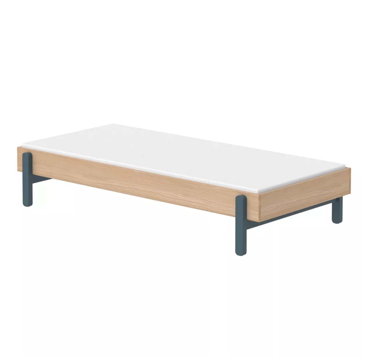 Lit Banquette Simple Popsicle - Chêne/Blueberry 3 Lit Banquette Simple Popsicle - Chêne/Blueberry