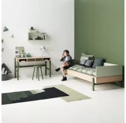 Lit Enfant Canapé Popsicle - Chêne/Kiwi -LES ENFANTS DU DESIGN Soldes 80 24102 31 lit simple canape kiwi popsicle flexa 4 1264x1234