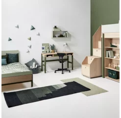 Lit Enfant 120 X 200 Cm Tête De Lit Haute Popsicle - Chêne/Kiwi -LES ENFANTS DU DESIGN Soldes 80 24201 31 lit simple haut 120 kiwi popsicle flexa 3 1264x1234