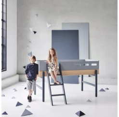 Lit Enfant Mi-hauteur échelle Inclinée Popsicle - Chêne/Blueberry -LES ENFANTS DU DESIGN Soldes 80 24302 32 lit mi hauteur echelle blueberry popsicle flexa 8 1264x1234