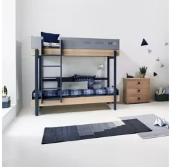 Lit Superposé échelle Droite Popsicle - Chêne/Blueberry -LES ENFANTS DU DESIGN Soldes 80 24401 32 lit superpose blueberry popsicle flexa 2 1264x1234