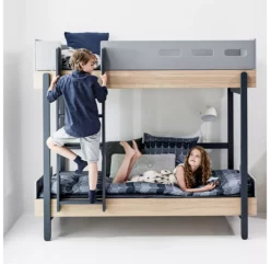 Lit Superposé échelle Droite Popsicle - Chêne/Blueberry -LES ENFANTS DU DESIGN Soldes 80 24401 32 lit superpose blueberry popsicle flexa 3 1264x1234