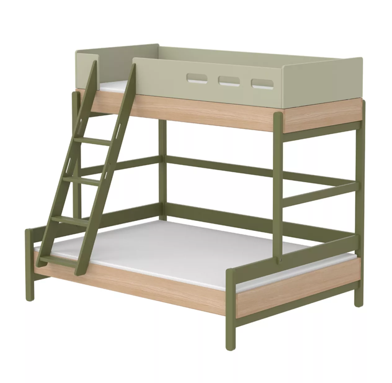 Lit Familial Superposé échelle Inclinée Popsicle - Chêne/Kiwi 3 Lit Familial Superposé échelle Inclinée Popsicle - Chêne/Kiwi