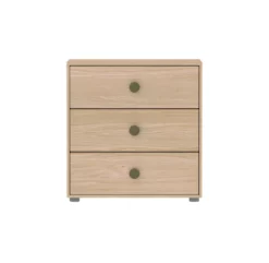 Commode 3 Tiroirs Popsicle - Chêne/Kiwi
