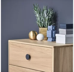 Commode 3 Tiroirs Popsicle - Chêne/Blueberry -LES ENFANTS DU DESIGN Soldes 81 30301 32 commode blueberry popsicle flexa 3 1264x1234