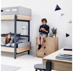 Commode 3 Tiroirs Popsicle - Chêne/Blueberry -LES ENFANTS DU DESIGN Soldes 81 30301 32 commode blueberry popsicle flexa 5 1264x1234