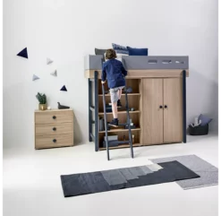 Commode 3 Tiroirs Popsicle - Chêne/Blueberry -LES ENFANTS DU DESIGN Soldes 81 30301 32 commode blueberry popsicle flexa 6 1264x1234