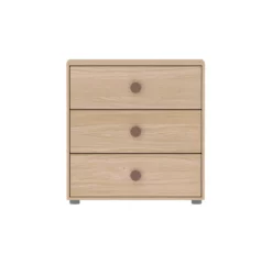 Commode 3 Tiroirs Popsicle - Chêne/Cherry