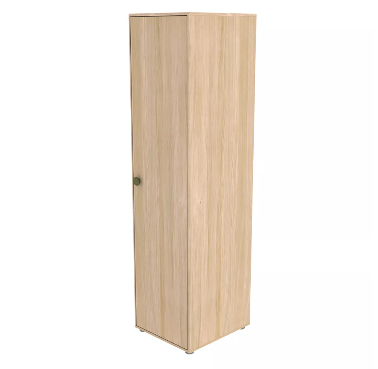 Armoire Haute Simple Popsicle - Chêne/Kiwi 4 Armoire Haute Simple Popsicle - Chêne/Kiwi – Image 2