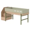 Lit Enfant Mi-hauteur Escalier Popsicle - Chêne/Kiwi 1 Lit Enfant Mi-hauteur Escalier Popsicle - Chêne/Kiwi -LES ENFANTS DU DESIGN Soldes 90 10765 31 lit mi hauteur escalier kiwi popsicle flexa 1 1264x1234