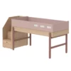 Lit Enfant Mi-hauteur Escalier Popsicle - Chêne/Cherry -LES ENFANTS DU DESIGN Soldes 90 10765 33 lit mi hauteur escalier cherry popsicle flexa 1 1264x1234