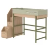 Lit Mezzanine Escalier Popsicle - Chêne/Kiwi -LES ENFANTS DU DESIGN Soldes 90 10766 31 lit mezzanine escalier kiwi popsicle flexa 1 1264x1234