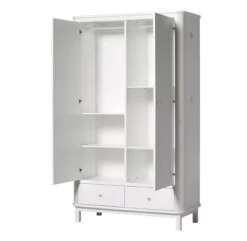 Armoire 2 Portes Wood - Blanc -LES ENFANTS DU DESIGN Soldes armoire 2 portes 041352 blanc oliver furniture 3 1264x1234