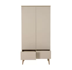 Armoire Flow - Argile / Chêne -LES ENFANTS DU DESIGN Soldes armoire 2 portes flow argile chene quax 5 1264x1234