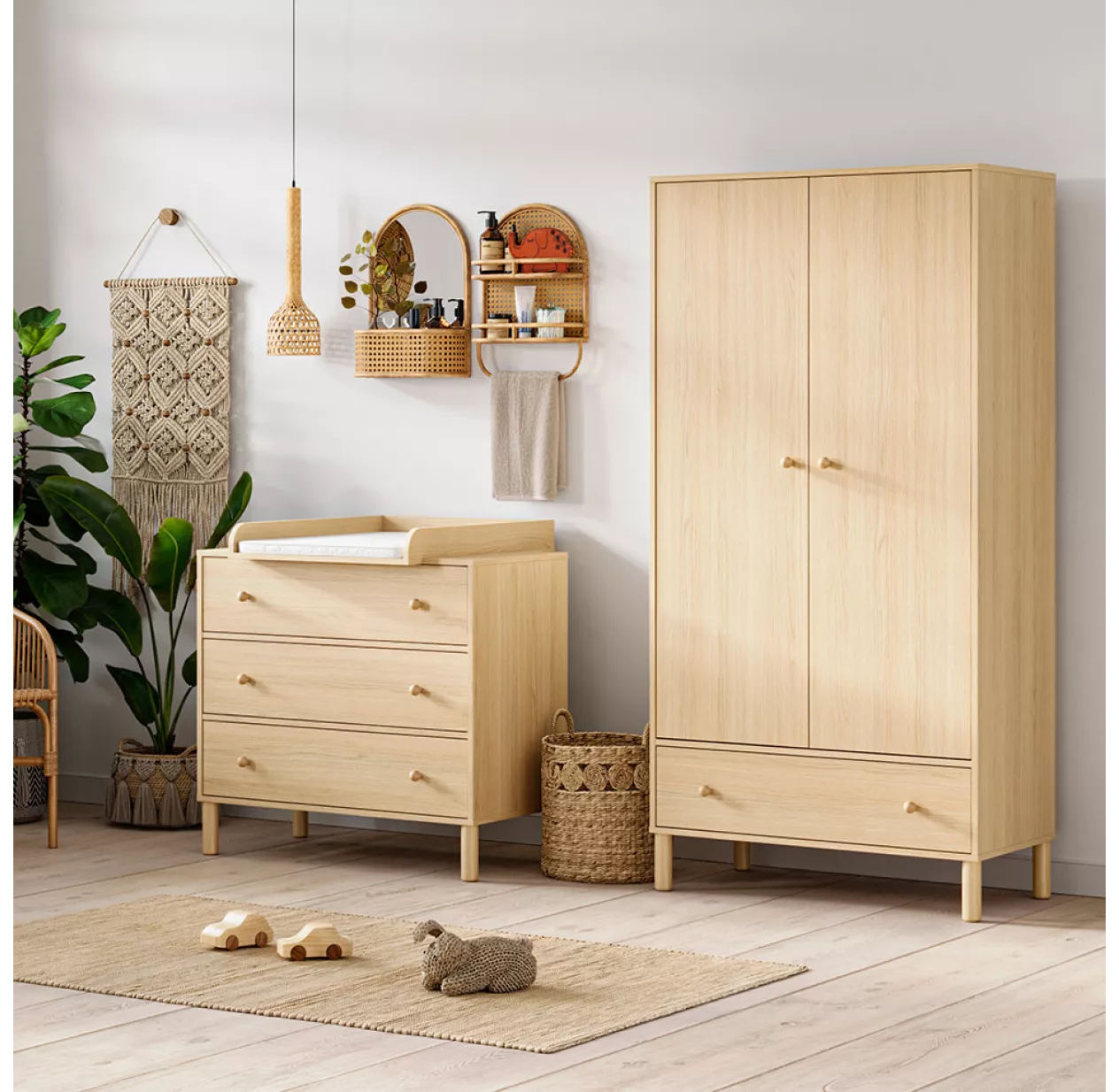 VOX Armoire 2 Portes Tela - Chêne 4 VOX Armoire 2 Portes Tela - Chêne – Image 2