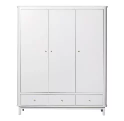 Armoire 3 Portes Wood - Blanc