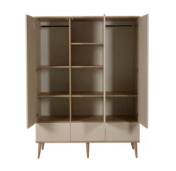 Armoire 3 Portes Flow XL - Argile / Chêne 8 Armoire 3 Portes Flow XL - Argile / Chêne -LES ENFANTS DU DESIGN Soldes armoire 3 portes flow argile chene quax 3 1264x1234