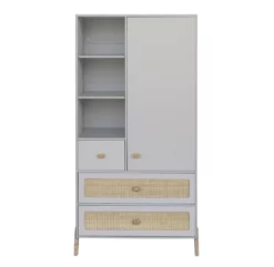 Armoire En Cèdre Et Rotin Marélia - Lune