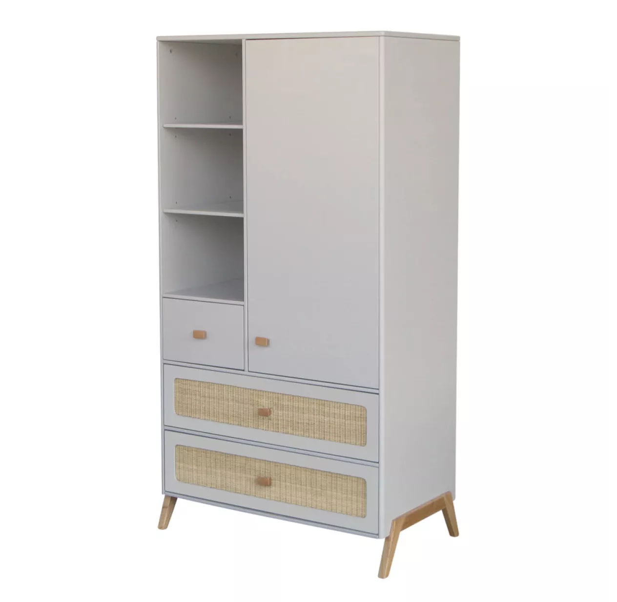 Armoire En Cèdre Et Rotin Marélia - Lune 6 Armoire En Cèdre Et Rotin Marélia - Lune – Image 4