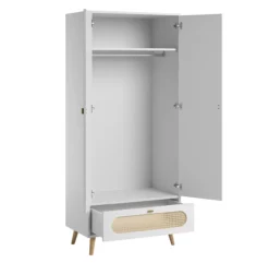 VOX Armoire 2 Portes Canne - Blanc -LES ENFANTS DU DESIGN Soldes armoire canne vox blanc 3 1264x1234