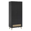 VOX Armoire 2 Portes Canne - Noir -LES ENFANTS DU DESIGN Soldes armoire canne vox noir 1 1264x1234