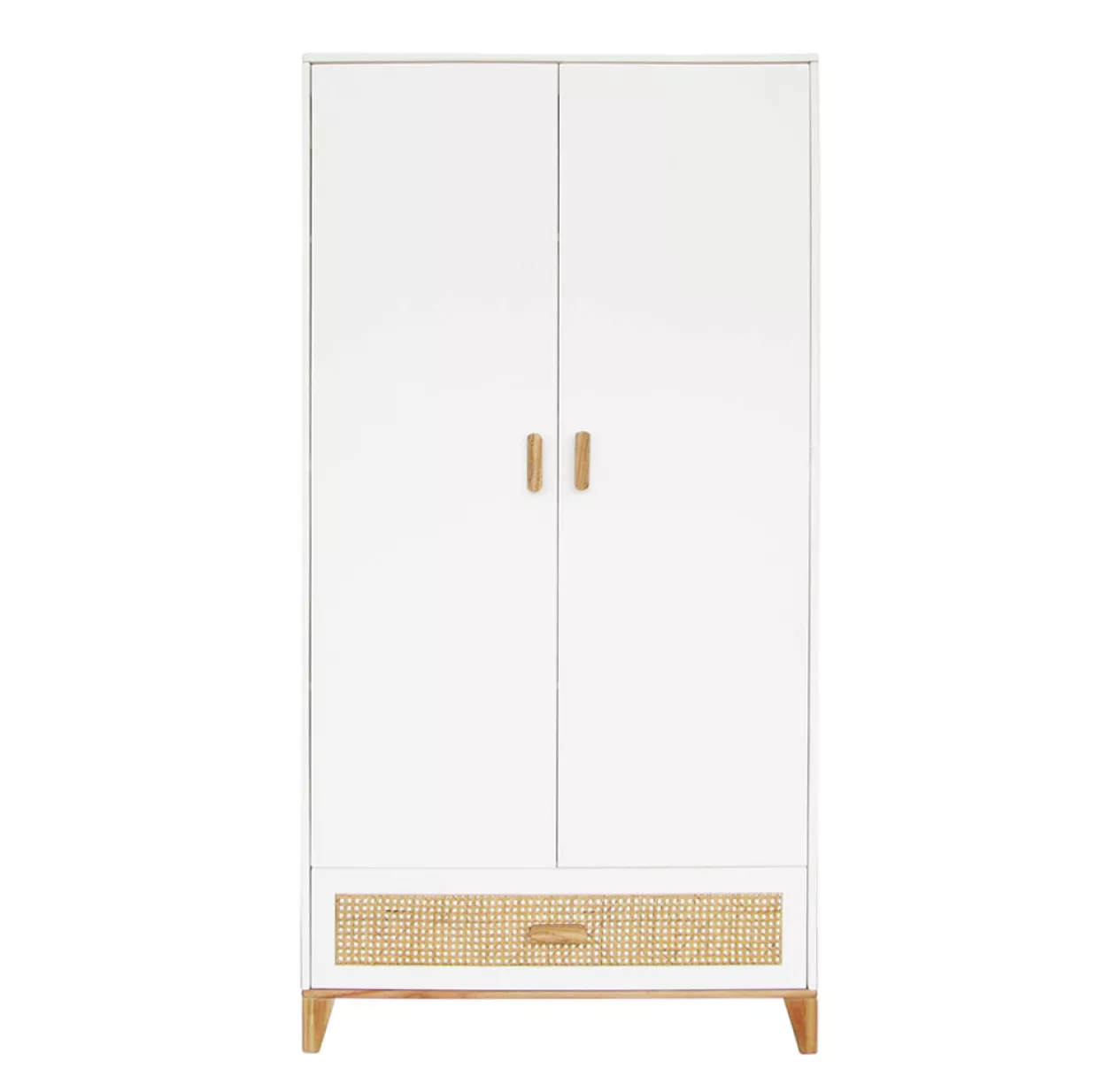 Armoire En Bois Et Cannage Rotin Nami - Blanc 3 Armoire En Bois Et Cannage Rotin Nami - Blanc