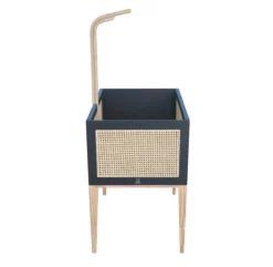 Berceau Bois Et Cannage Rotin Nami - Noir -LES ENFANTS DU DESIGN Soldes berceau cododo cannage anthracite nami theo 3 1264x1234