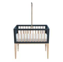 Berceau Bois Et Cannage Rotin Nami - Noir -LES ENFANTS DU DESIGN Soldes berceau cododo cannage anthracite nami theo 4 1264x1234