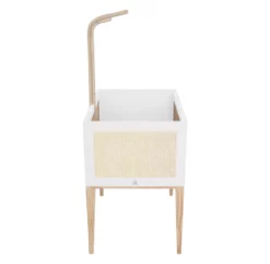 Berceau Bois Et Cannage Rotin Nami - Blanc -LES ENFANTS DU DESIGN Soldes berceau cododo cannage blanc nami theo 3 1264x1234