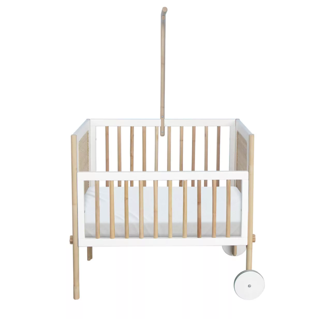 Berceau Cododo Cèdre Et Rotin Océania - Blanc 5 Berceau Cododo Cèdre Et Rotin Océania - Blanc – Image 3