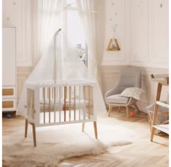 Berceau Cododo Cèdre Et Rotin Marélia - Blanc -LES ENFANTS DU DESIGN Soldes berceau cododo rotin blanc marelia theo 4 1264x1234