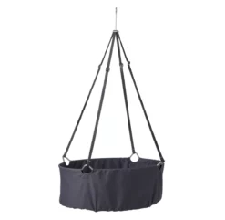 Berceau Suspendu Leander Avec Matelas Et Sangles - Gris Anthracite