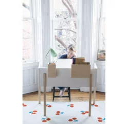 Bureau évolutif Brooklyn - Blanc/Bouleau -LES ENFANTS DU DESIGN Soldes bureau brooklyn bouleau oeuf nyc 4 1264x1234