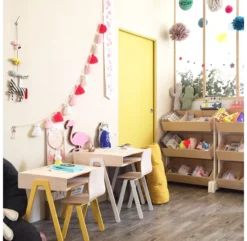 Bureau Et Chaise Enfant 2-6 Ans - Jaune -LES ENFANTS DU DESIGN Soldes bureau et chaise enfant in2wood jaune 1 1264x1234