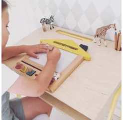 Bureau Et Chaise Enfant 2-6 Ans - Jaune -LES ENFANTS DU DESIGN Soldes bureau et chaise enfant in2wood jaune 5 1264x1234