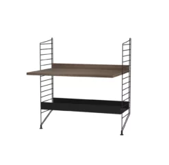 Bureau Mural évolutif 80 X 85 Cm - Noyer/Noir