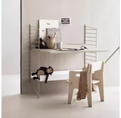 Bureau Mural évolutif 80 X 85 Cm - Gris -LES ENFANTS DU DESIGN Soldes bureau mural evolutif bundles a ny string furniture 3 1264x1234 4