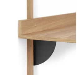 Ferm LIVING Bureau Mural Sector - Chêne/Noir -LES ENFANTS DU DESIGN Soldes bureau sector chene laiton noir ferm living 3 1264x1234