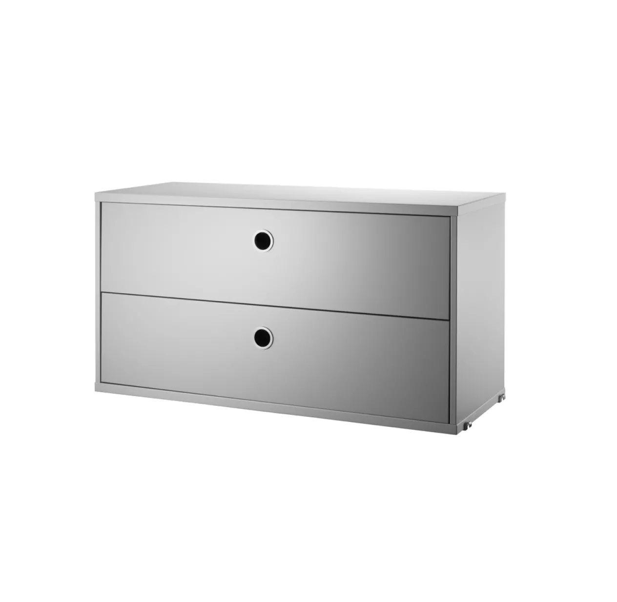 Caisson 2 Tiroirs 78 X 30 Cm - Gris 3 Caisson 2 Tiroirs 78 X 30 Cm - Gris