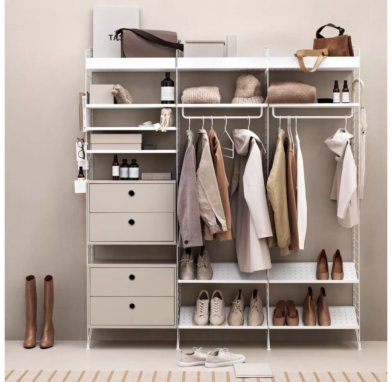 Caisson 2 Tiroirs 58 X 30 Cm - Gris 4 Caisson 2 Tiroirs 58 X 30 Cm - Gris – Image 2